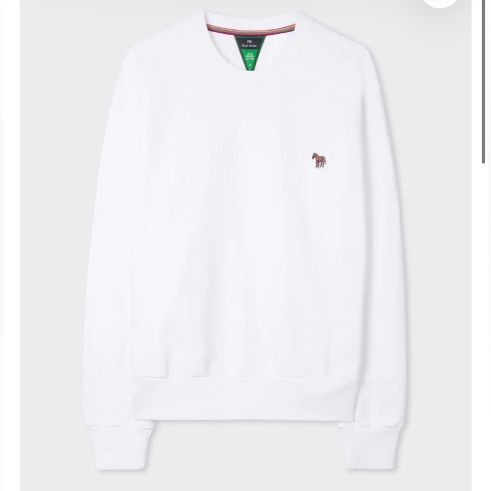 NWT PAUL SMITH T ZEBRA SWEATSHIRT WHITE